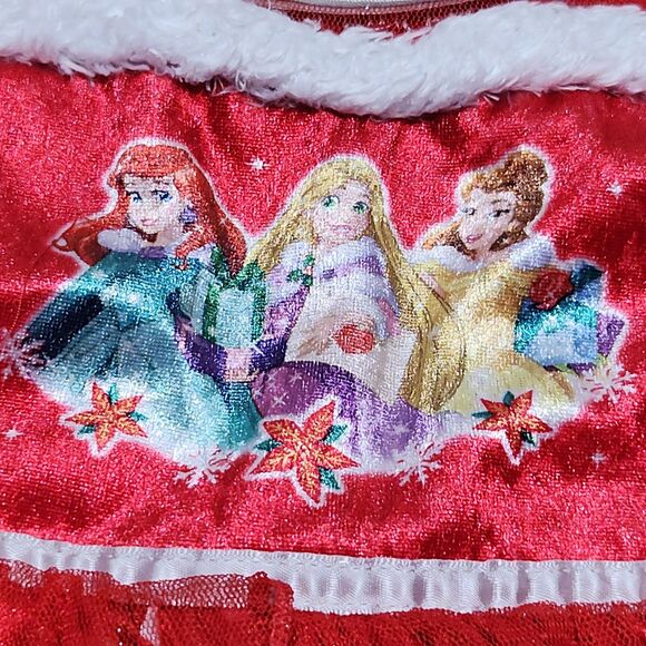 Disney Princess Christmas Red Dress 4T - Picture 3 of 5